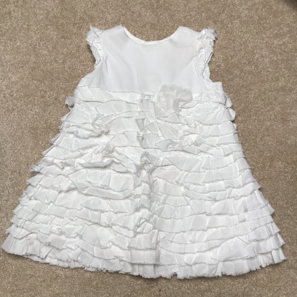 5/$25!! The Children’s Place white ruffle dress size 6-9 months